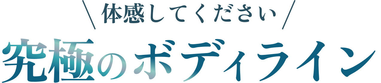 体感してください 究極のボディライン