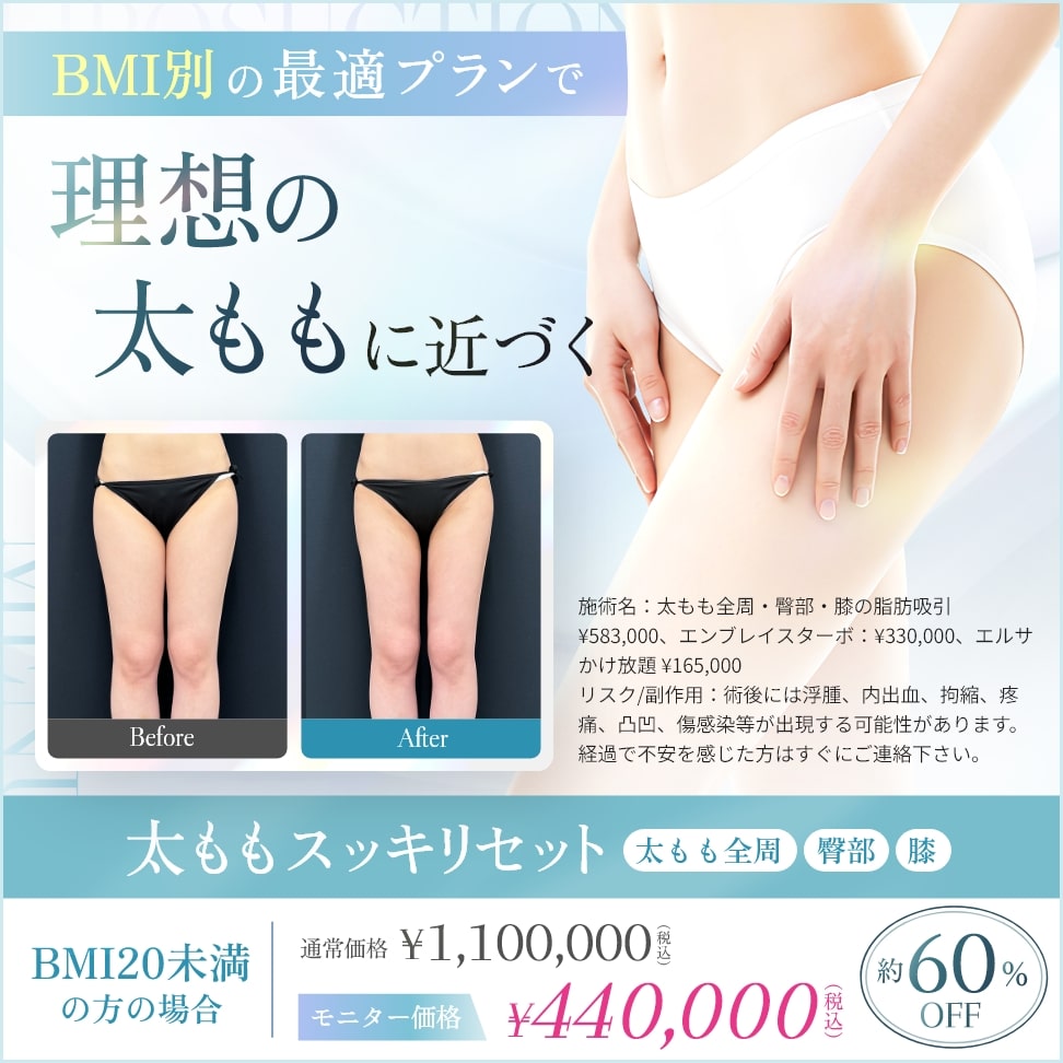 BMI別の最適プランで理想の太ももに近づく　太ももスッキリセット