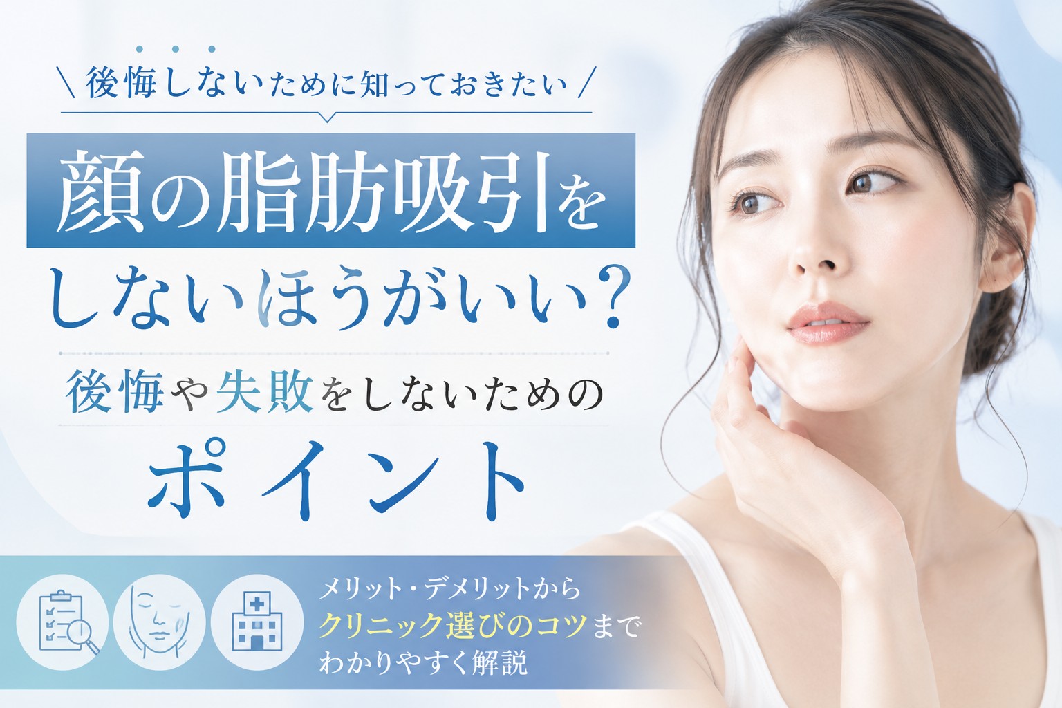 顔の脂肪吸引をしないほうがいい?後悔や失敗をしないためのポイント